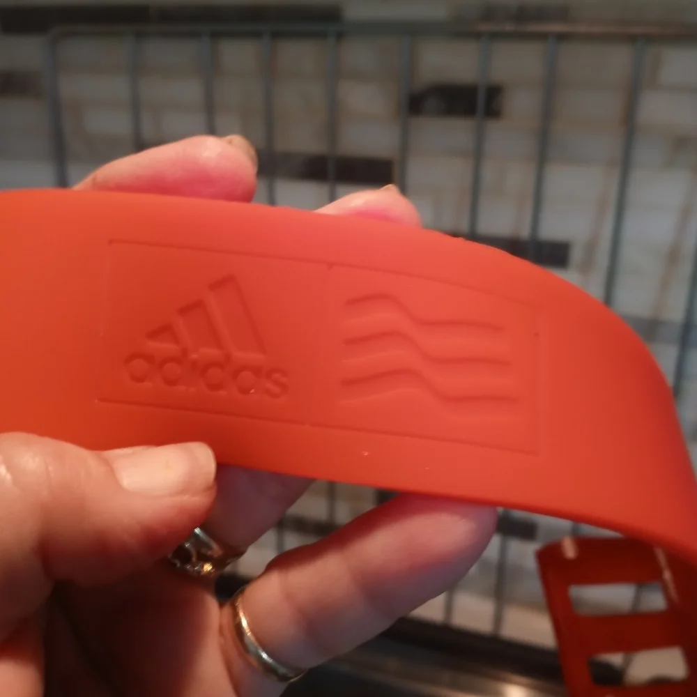 Adidas Silicone Red Belt one Size but Approx Waist 28-30